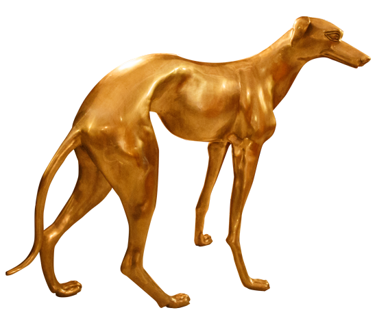 Windhund vergoldet